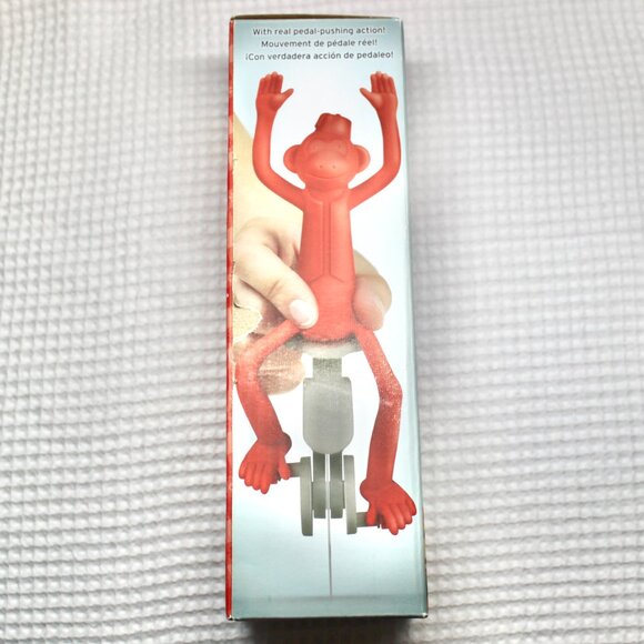 NWT Fred & Friends Red Pizza Cutter Peddal Monkey Unicycle Pizza Wheel Kitchen - Picture 4 of 5